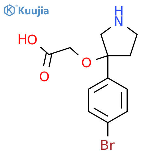 2-{[3-(4-Bromophenyl)pyrrolidin-3-yl]oxy}acetic acid structure
