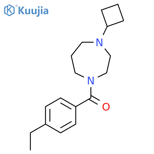 1-cyclobutyl-4-(4-ethylbenzoyl)-1,4-diazepane structure