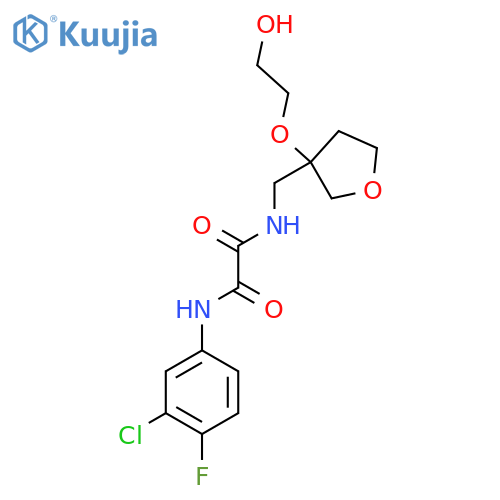 N'-(3-chloro-4-fluorophenyl)-N-{3-(2-hydroxyethoxy)oxolan-3-ylmethyl}ethanediamide structure