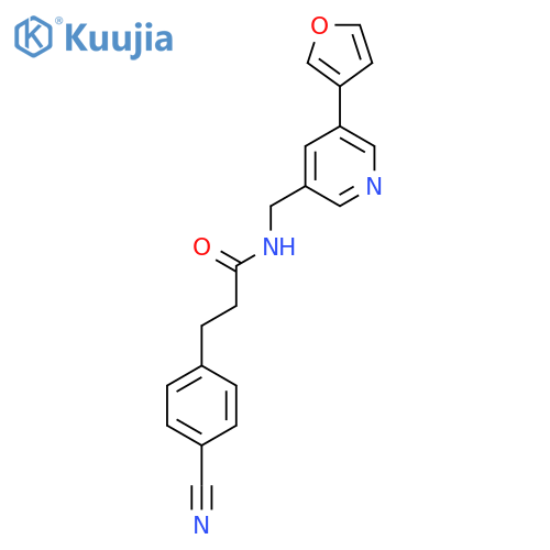3-(4-cyanophenyl)-N-{5-(furan-3-yl)pyridin-3-ylmethyl}propanamide structure
