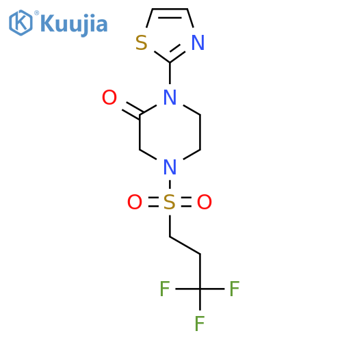 1-(1,3-thiazol-2-yl)-4-(3,3,3-trifluoropropanesulfonyl)piperazin-2-one structure