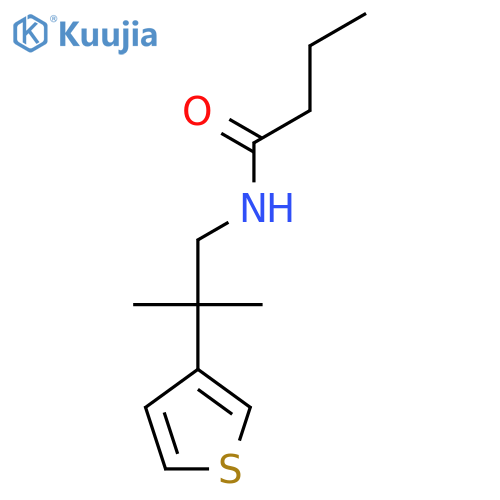 N-2-methyl-2-(thiophen-3-yl)propylbutanamide structure