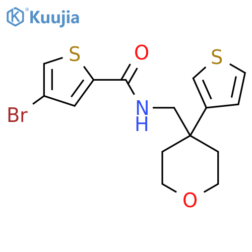 4-bromo-N-{4-(thiophen-3-yl)oxan-4-ylmethyl}thiophene-2-carboxamide structure