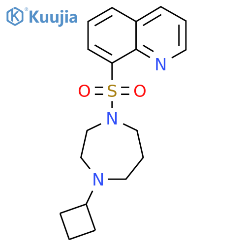8-[(4-cyclobutyl-1,4-diazepan-1-yl)sulfonyl]quinoline structure