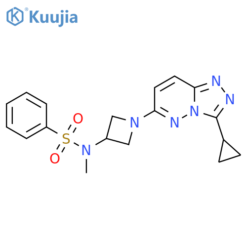 N-(1-{3-cyclopropyl-1,2,4triazolo4,3-bpyridazin-6-yl}azetidin-3-yl)-N-methylbenzenesulfonamide structure
