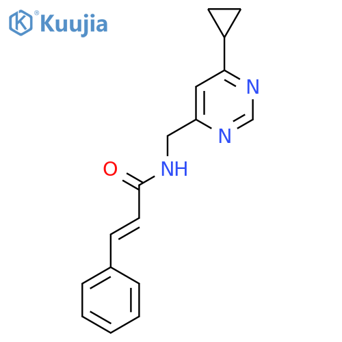 N-((6-cyclopropylpyrimidin-4-yl)methyl)cinnamamide structure