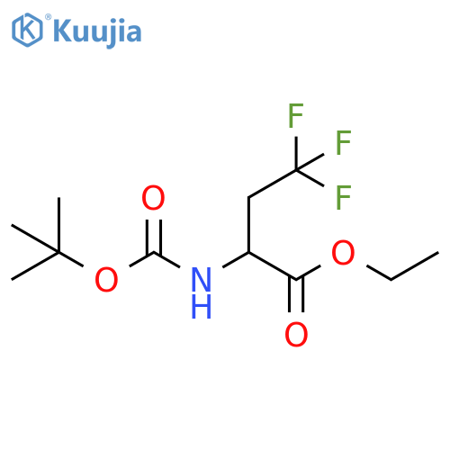 ethyl 2-(tert-butoxycarbonylamino)-4,4,4-trifluoro-butanoate structure