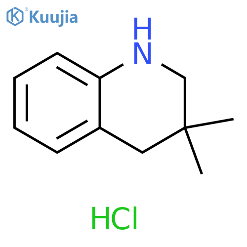 Quinoline, 1,2,3,4-tetrahydro-3,3-dimethyl-, hydrochloride (1:1) structure