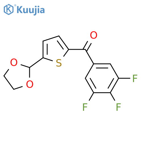 Methanone, [5-(1,3-dioxolan-2-yl)-2-thienyl](3,4,5-trifluorophenyl)- structure