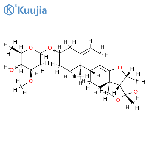 (20S)-3β-(3-O-Methyl-2,6-dideoxy-D-arabino-hexopyranosyloxy)-18,20-epoxy-20,16β-(epoxymethano)-15-oxapregna-5,8(14)-diene structure