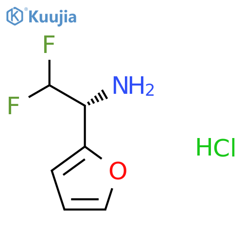 (1R)-2,2-Difluoro-1-(furan-2-yl)ethanamine;hydrochloride structure