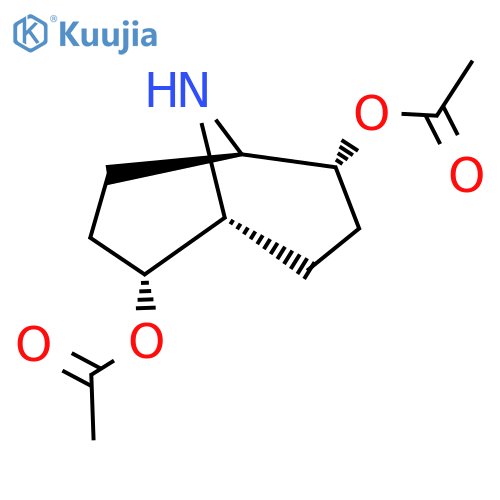 rac-(1R,2R,5R,6R)-6-(acetyloxy)-9-azabicyclo[3.3.1]nonan-2-yl acetate structure