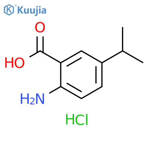Benzoic acid, 2-amino-5-(1-methylethyl)-, hydrochloride (1:1) structure