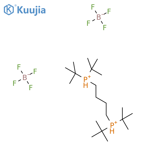 1,4-Bis(di-t-butylphosphonium)butane bis(tetrafluoroborate) structure