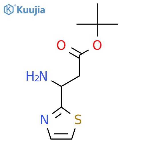 Tert-butyl 3-amino-3-(1,3-thiazol-2-yl)propanoate structure
