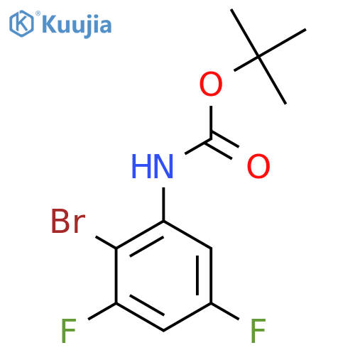 tert-butyl N-(2-bromo-3,5-difluorophenyl)carbamate structure