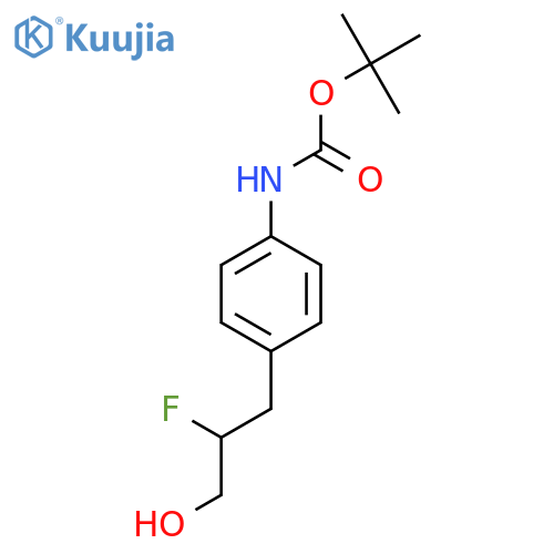 tert-butyl N-[4-(2-fluoro-3-hydroxypropyl)phenyl]carbamate structure