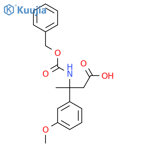 3-{(benzyloxy)carbonylamino}-3-(3-methoxyphenyl)butanoic acid structure