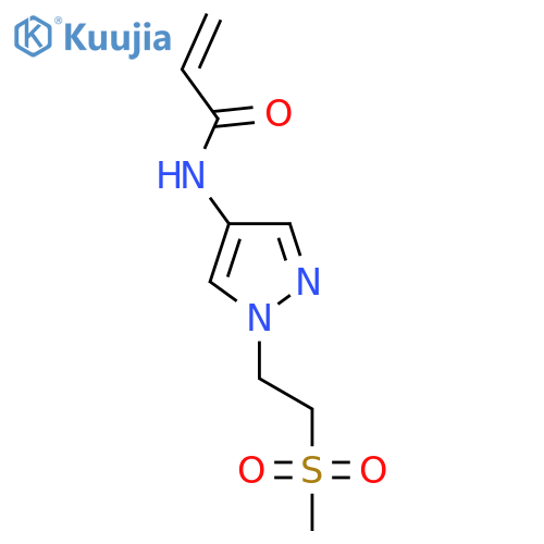 N-1-(2-methanesulfonylethyl)-1H-pyrazol-4-ylprop-2-enamide structure