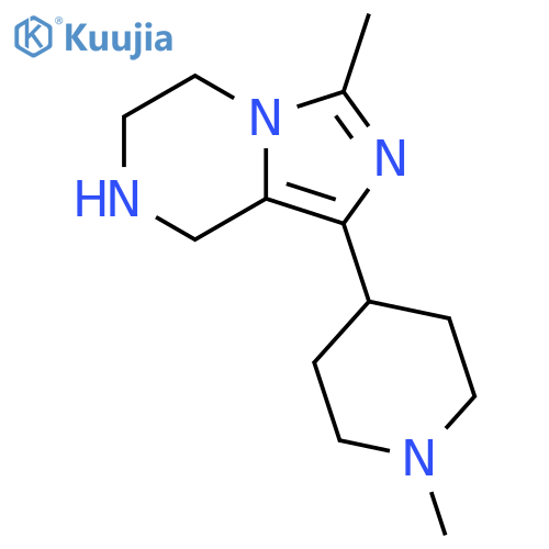 1-methyl-4-{3-methyl-5H,6H,7H,8H-imidazo[1,5-a]pyrazin-1-yl}piperidine structure