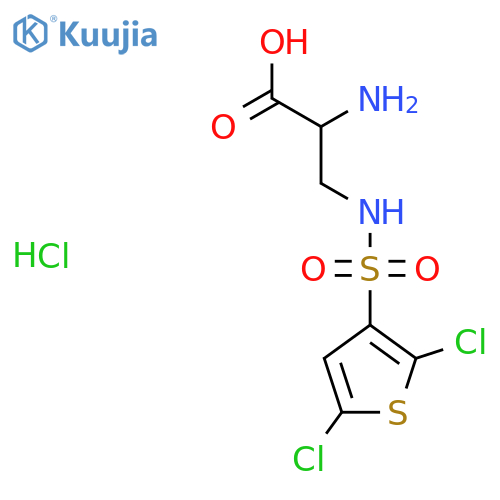 2-Amino-3-[(2,5-dichlorothiophen-3-yl)sulfonylamino]propanoic acid;hydrochloride structure