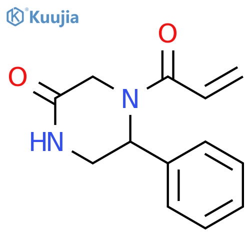 5-phenyl-4-(prop-2-enoyl)piperazin-2-one structure