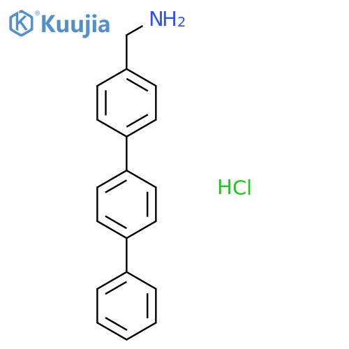 [4-(4-Phenylphenyl)phenyl]methanamine;hydrochloride structure