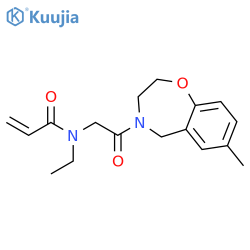 N-[2-(2,3-Dihydro-7-methyl-1,4-benzoxazepin-4(5H)-yl)-2-oxoethyl]-N-ethyl-2-propenamide structure