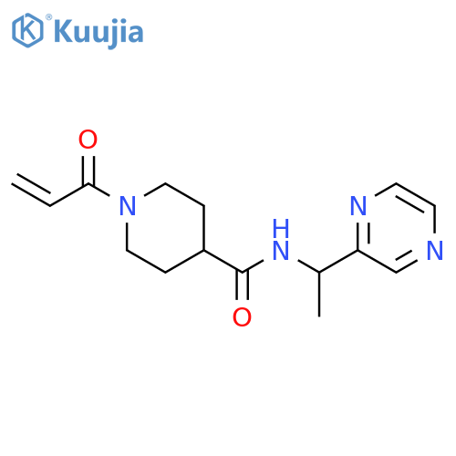 1-(1-Oxo-2-propen-1-yl)-N-[1-(2-pyrazinyl)ethyl]-4-piperidinecarboxamide structure