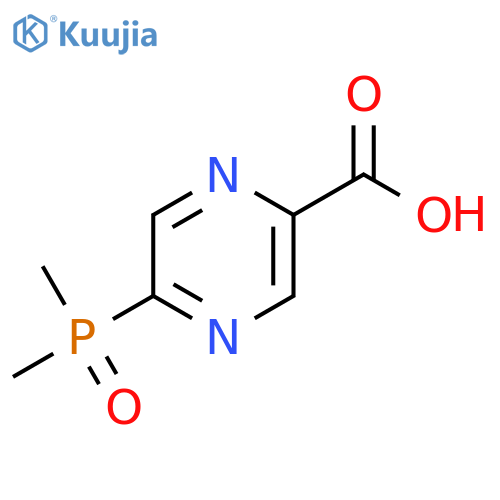 5-(dimethylphosphoryl)pyrazine-2-carboxylic acid structure