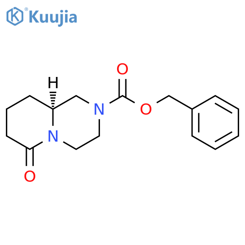 (S)-6-Oxo-octahydro-pyrido[1,2-a]pyrazine-2-carboxylic acid benzyl ester structure