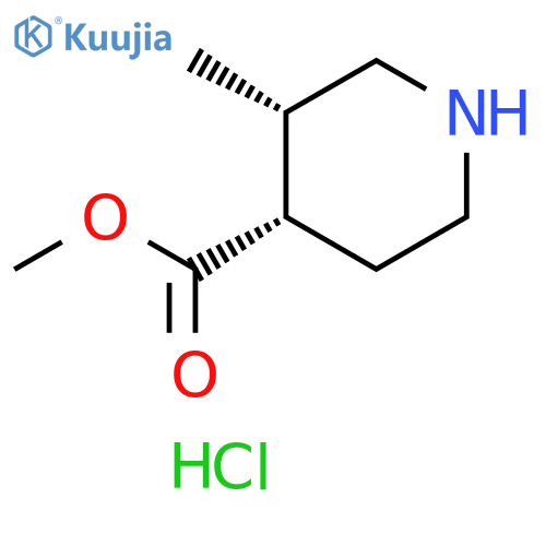 methyl (3S,4S)-3-methylpiperidine-4-carboxylate;hydrochloride structure