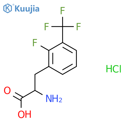 2-Amino-3-[2-fluoro-3-(trifluoromethyl)phenyl]propanoic acid;hydrochloride structure