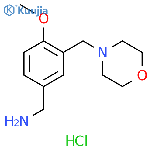 {4-methoxy-3-[(morpholin-4-yl)methyl]phenyl}methanamine dihydrochloride structure