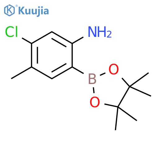 5-Chloro-4-methyl-2-(tetramethyl-1,3,2-dioxaborolan-2-yl)aniline structure