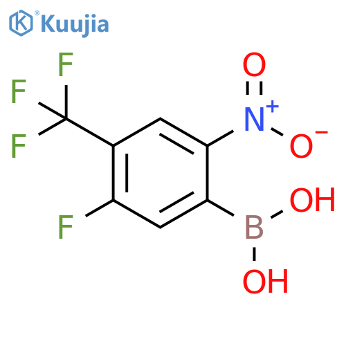 5-Fluoro-2-nitro-4-(trifluoromethyl)phenylboronic acid structure