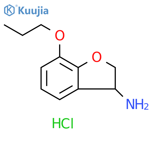 7-propoxy-2,3-dihydro-1-benzofuran-3-amine hydrochloride structure