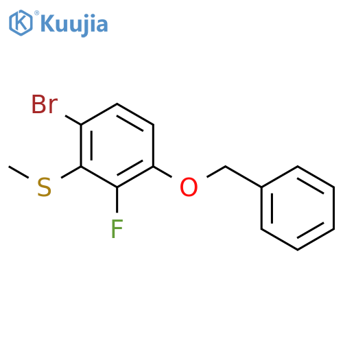 (3-(Benzyloxy)-6-bromo-2-fluorophenyl)(methyl)sulfane structure