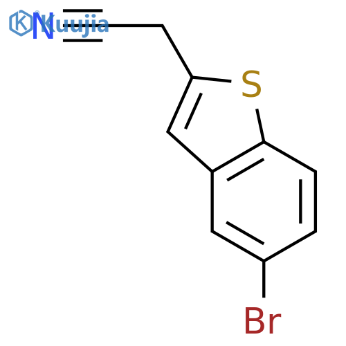 2-(5-bromo-1-benzothiophen-2-yl)acetonitrile structure