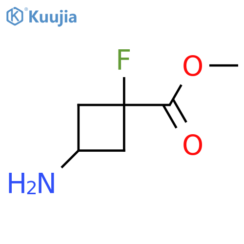 methyl 3-amino-1-fluorocyclobutane-1-carboxylate structure