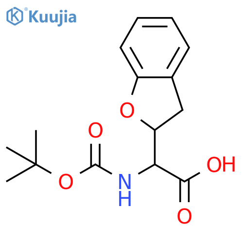 2-{(tert-butoxy)carbonylamino}-2-(2,3-dihydro-1-benzofuran-2-yl)acetic acid structure