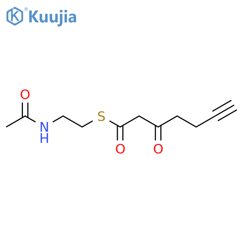 N-{2-[(3-oxohept-6-ynoyl)sulfanyl]ethyl}acetamide structure