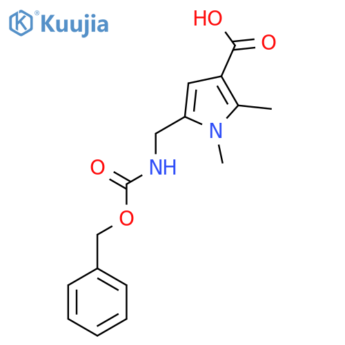 5-({(benzyloxy)carbonylamino}methyl)-1,2-dimethyl-1H-pyrrole-3-carboxylic acid structure
