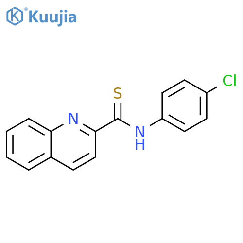 N-(4-chlorophenyl)quinoline-2-carbothioamide structure