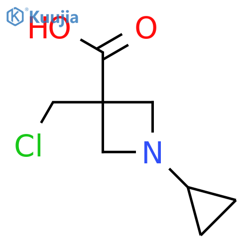 3-(chloromethyl)-1-cyclopropylazetidine-3-carboxylic acid structure