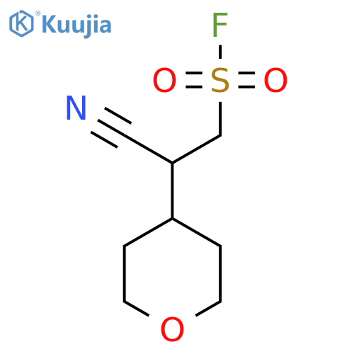 2-Cyano-2-(oxan-4-yl)ethane-1-sulfonyl fluoride structure