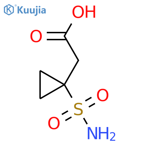 2-(1-sulfamoylcyclopropyl)acetic acid structure