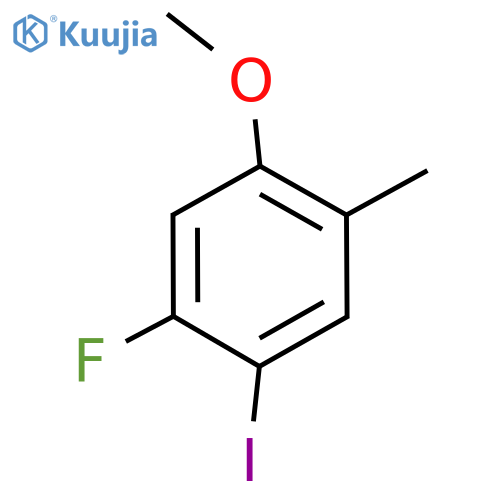 Benzene, 1-fluoro-2-iodo-5-methoxy-4-methyl- structure