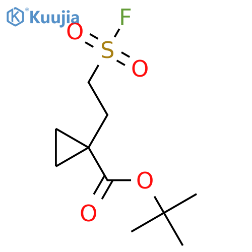 Tert-butyl 1-[2-(fluorosulfonyl)ethyl]cyclopropane-1-carboxylate structure