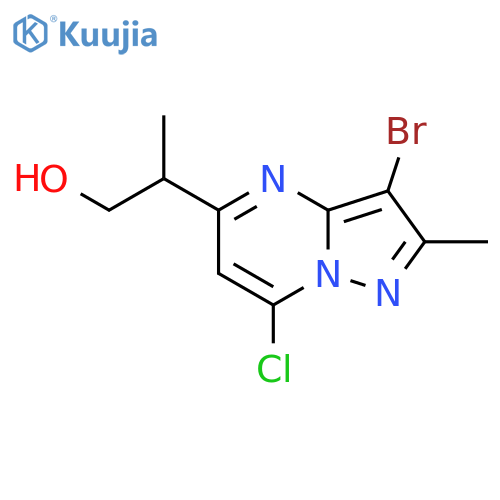 2-(3-Bromo-7-chloro-2-methylpyrazolo[1,5-a]pyrimidin-5-yl)propan-1-ol structure